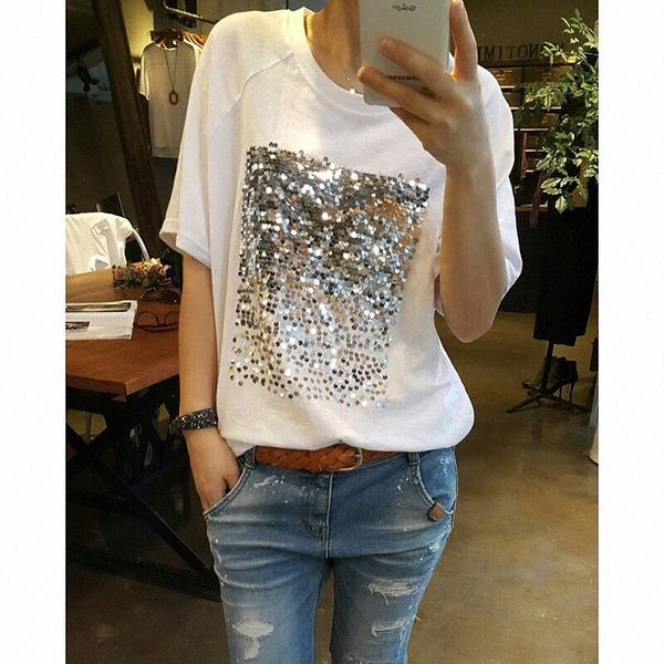 women's t shirt plain sequins round neck basic ethnic white black 77ro#
women's t shirt plain sequins round neck basic ethnic white black 77ro#