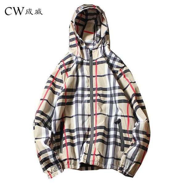 men's hooded jacket casual grid 100% polyester fiber spring and autumn new men's hooded spell color zipper thin jacket coat, Black;brown
men's hooded jacket casual grid 100% polyester fiber spring and autumn new men's hooded spell color zipper thin jacket coat, Black;brown