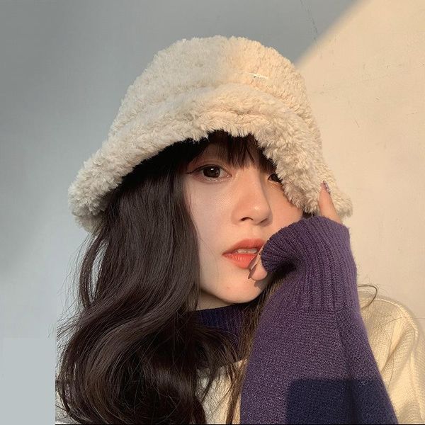 hat woman autumn / winter lamb fur fisherman's hat beise khaki color black blue pink japanese versatile retro warm backet, Blue;gray
hat woman autumn / winter lamb fur fisherman's hat beise khaki color black blue pink japanese versatile retro warm backet, Blue;gray