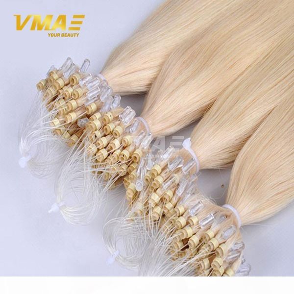 vmae 100% unprocessed remy virgin natural blonde russian peruvian double drawn silky straight micro loop ring human hair extensions, Black
vmae 100% unprocessed remy virgin natural blonde russian peruvian double drawn silky straight micro loop ring human hair extensions, Black