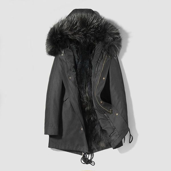 men's leather & faux real fur coat natural raccoon parka winter jacket warm hooded parkas plus size jackets jaqueta de couro ydpj-1 yy4, Black
men's leather & faux real fur coat natural raccoon parka winter jacket warm hooded parkas plus size jackets jaqueta de couro ydpj-1 yy4, Black