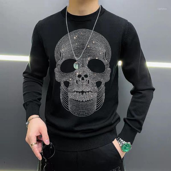 2021 men's sweater winter long-sleeved casual round neck pattern skull star new black and white slim -5xl1, White;black
2021 men's sweater winter long-sleeved casual round neck pattern skull star new black and white slim -5xl1, White;black