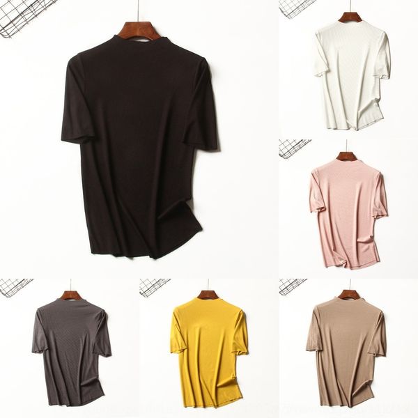 os07n 20 sweh7 korean style shirt half-high collar midbase shirt half-sleeve seamless sleeve half women's temperament tencel women', White
os07n 20 sweh7 korean style shirt half-high collar midbase shirt half-sleeve seamless sleeve half women's temperament tencel women', White