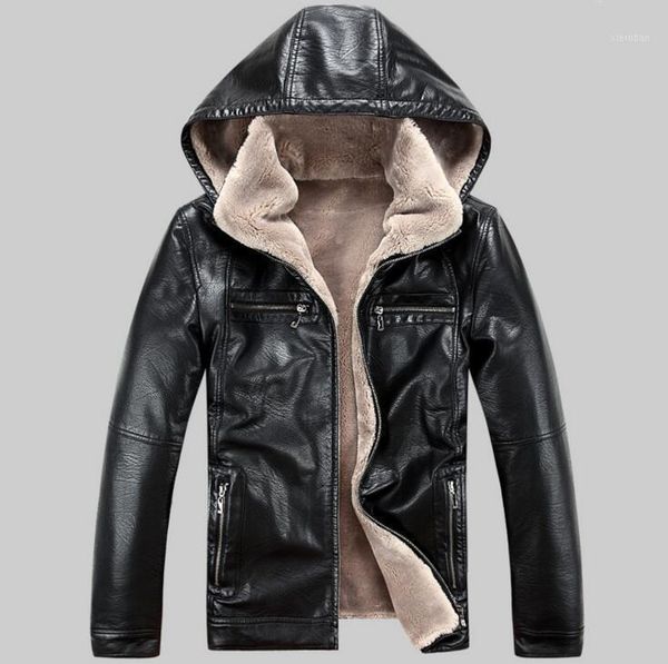 men's leather jackets winter coats fur hooded tchik warm jackets cashmere lined outwear big size m-5xl1, Black
men's leather jackets winter coats fur hooded tchik warm jackets cashmere lined outwear big size m-5xl1, Black