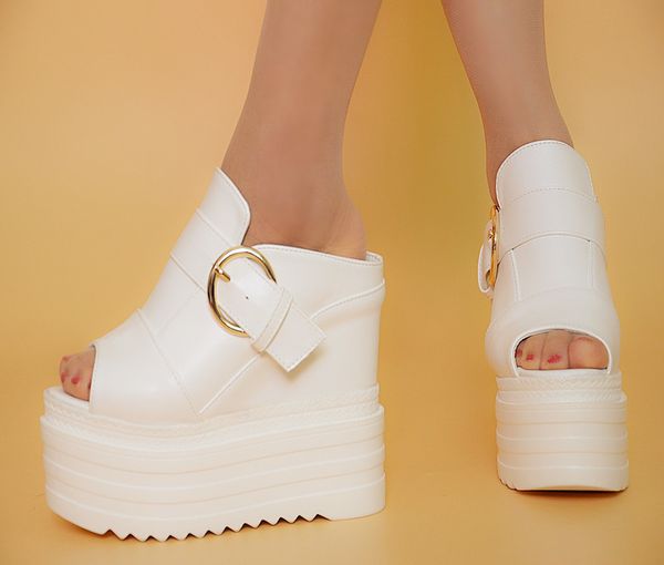 2020 new 13cm super high heel women's slippers europe and america nightclub wedges slippers muffin thick sandals and slippers x1020, Black
2020 new 13cm super high heel women's slippers europe and america nightclub wedges slippers muffin thick sandals and slippers x1020, Black