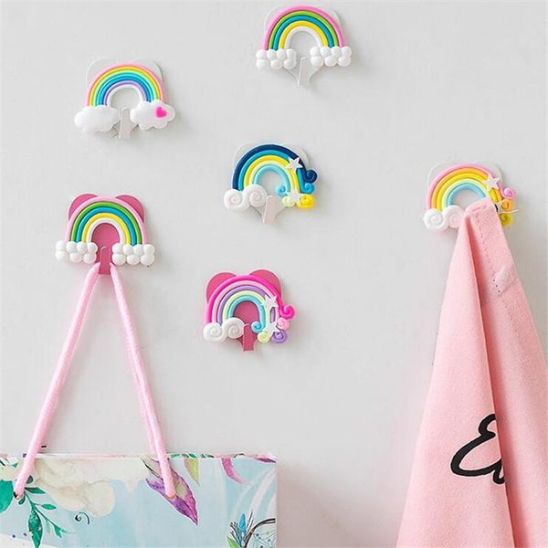 6pcs nordic rainbow hanging hook adhesive key holder wall mount sticky hanger for clothes towel home decoration accessories
6pcs nordic rainbow hanging hook adhesive key holder wall mount sticky hanger for clothes towel home decoration accessories