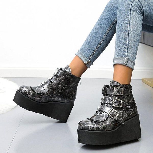 women ankle boots high heels shoes woman vintage pu leather wedges gladiator shoe chaussures femme zapatos mujer sapato d21451, Black
women ankle boots high heels shoes woman vintage pu leather wedges gladiator shoe chaussures femme zapatos mujer sapato d21451, Black