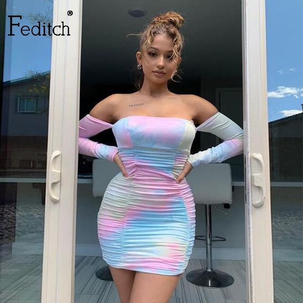feditch off shoulder tie dye women dress ruched long sleeves skinny club short mini dress backless female bodycon dresses, Black;gray
feditch off shoulder tie dye women dress ruched long sleeves skinny club short mini dress backless female bodycon dresses, Black;gray