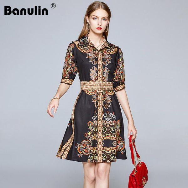 banulin fashion designer summer short dress 2020 women's puff short sleeve vintage baroque print belt runway mini dress vestidos, Black;gray
banulin fashion designer summer short dress 2020 women's puff short sleeve vintage baroque print belt runway mini dress vestidos, Black;gray