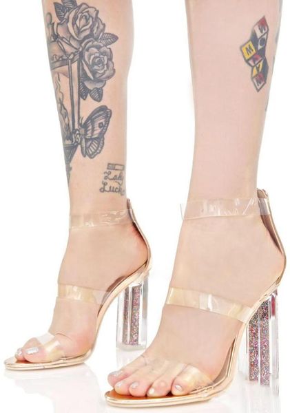 womens clear pvc belt buckle sandal block high sequins bling heel sandals peep toe shoes summer cut out plus size 2colors, Black
womens clear pvc belt buckle sandal block high sequins bling heel sandals peep toe shoes summer cut out plus size 2colors, Black