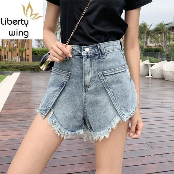 high waist summer new womens pockets tassel denim moto biker fashion casual loose fit female a-line wide leg shorts1, Blue
high waist summer new womens pockets tassel denim moto biker fashion casual loose fit female a-line wide leg shorts1, Blue
