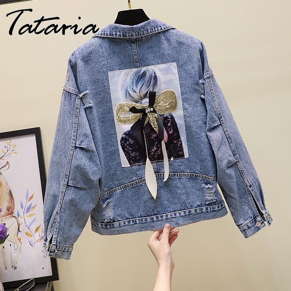 women embroidery flowers denim jacket turn-down collar jean jacket for women loose casual ripped holes jean coat female outwear 201026, Black;brown
women embroidery flowers denim jacket turn-down collar jean jacket for women loose casual ripped holes jean coat female outwear 201026, Black;brown