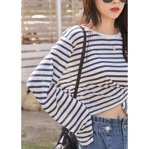 women's t-shirt mishow 2021 autumn t-shirts for women striped long sleeve short slim streetwear female clothing mx20c3495, White
women's t-shirt mishow 2021 autumn t-shirts for women striped long sleeve short slim streetwear female clothing mx20c3495, White