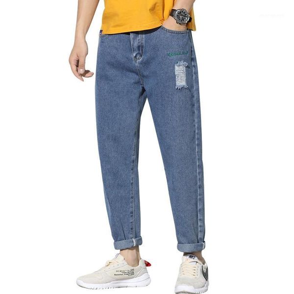 men's jeans arrival fashion 2021 young men loose causal ankle length pants homme1, Blue
men's jeans arrival fashion 2021 young men loose causal ankle length pants homme1, Blue