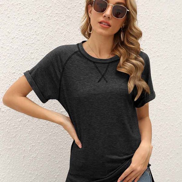 women designers clothes 2020 fashion with short sleeve wholesale joining loose type pure color pullover t shirt for women womens shirt, White
women designers clothes 2020 fashion with short sleeve wholesale joining loose type pure color pullover t shirt for women womens shirt, White