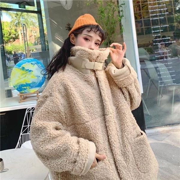 women's fur & faux 2021 lambswool oversized jacket teddy bear coats vintage fashion coat winter hairly warmouterwears, Black
women's fur & faux 2021 lambswool oversized jacket teddy bear coats vintage fashion coat winter hairly warmouterwears, Black