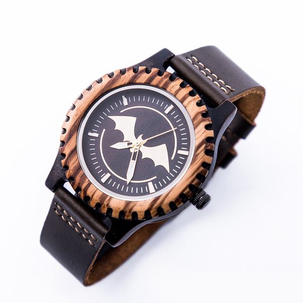 New Bamboo Batman Watches Men Leather Quartz Sport Wood Wrist Watch Relogio Masculino
New Bamboo Batman Watches Men Leather Quartz Sport Wood Wrist Watch Relogio Masculino