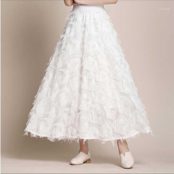 new women's chiffon feather fringed maxi-skirt a-line elastic high-waist fashion beach-party korean-style fairy-put big-swing1, Black
new women's chiffon feather fringed maxi-skirt a-line elastic high-waist fashion beach-party korean-style fairy-put big-swing1, Black