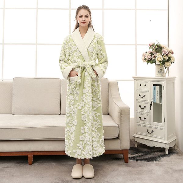 2021 new female winter robe with sashes v neck wide nightgown ankle length plus size ffy sleeve long 26yi, White
2021 new female winter robe with sashes v neck wide nightgown ankle length plus size ffy sleeve long 26yi, White