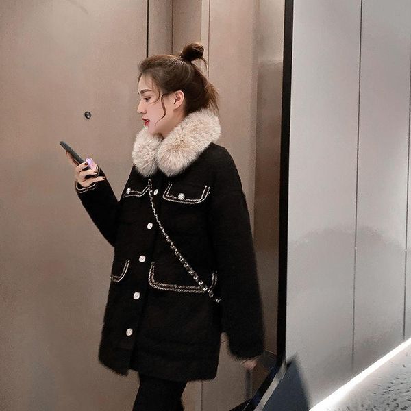 women's down & parkas wool collar mid-length black small fragrance lamb coat quilted cotton jacket female winter thick 2021
women's down & parkas wool collar mid-length black small fragrance lamb coat quilted cotton jacket female winter thick 2021