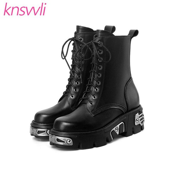 metal punk short boots woman thick sole lace up boots ladies platform shoes iron sheet studded motorcycle women, Black
metal punk short boots woman thick sole lace up boots ladies platform shoes iron sheet studded motorcycle women, Black