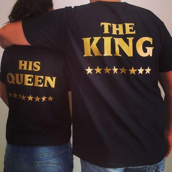 the king his queen letter print lovers t shirt women casual tshirt short sleeve o neck loose tee women camisetas mujer, White
the king his queen letter print lovers t shirt women casual tshirt short sleeve o neck loose tee women camisetas mujer, White