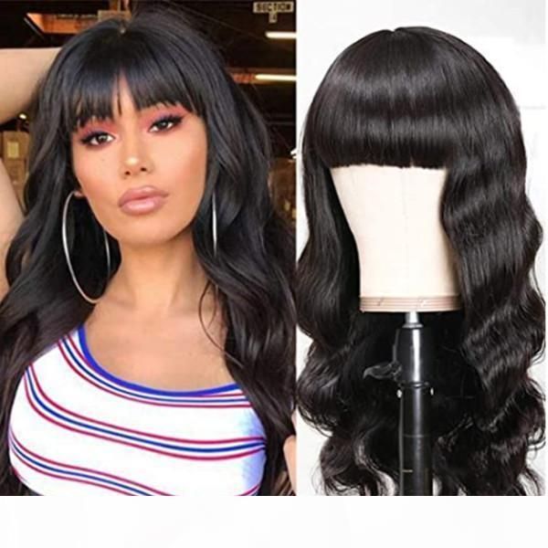nadula malaysian body wave wig with bangs virgin human hair capless wigs with full bangs 150% density glueless machine made wigs 18inch, Black;brown
nadula malaysian body wave wig with bangs virgin human hair capless wigs with full bangs 150% density glueless machine made wigs 18inch, Black;brown