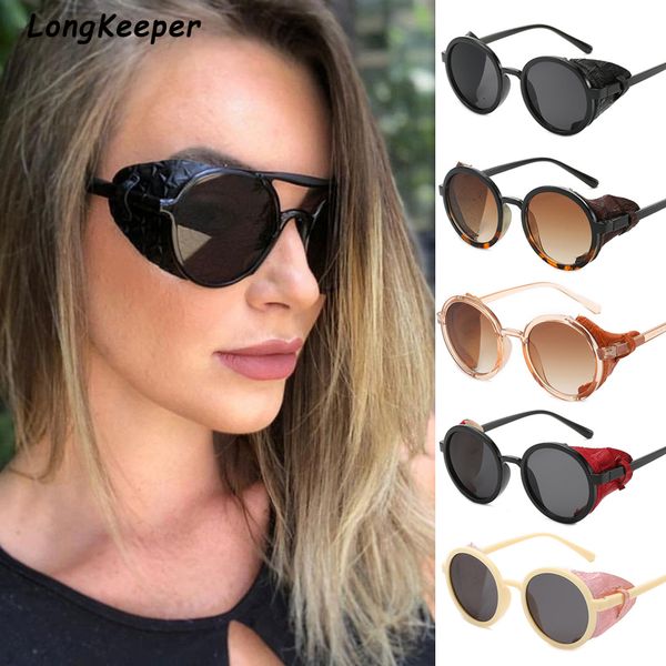 black friday round steampunk sunglasses brand design men women vintage punk sun glasses uv400 pu leather eyewear shades oculos de sol, White;black
black friday round steampunk sunglasses brand design men women vintage punk sun glasses uv400 pu leather eyewear shades oculos de sol, White;black
