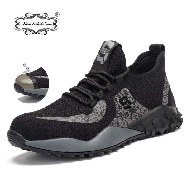 new exhibition safety shoes men breathable anti-smashing anti-piercing work boots steel toe cap outdoor protective labor sneaker 201019, Black
new exhibition safety shoes men breathable anti-smashing anti-piercing work boots steel toe cap outdoor protective labor sneaker 201019, Black