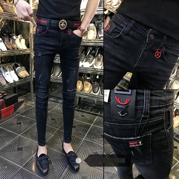 quick-hand celebrity same korean style trendy jeans men's social slim-fit skinny spirit pants tight pants jeans tight pantspants vqxif, Blue
quick-hand celebrity same korean style trendy jeans men's social slim-fit skinny spirit pants tight pants jeans tight pantspants vqxif, Blue