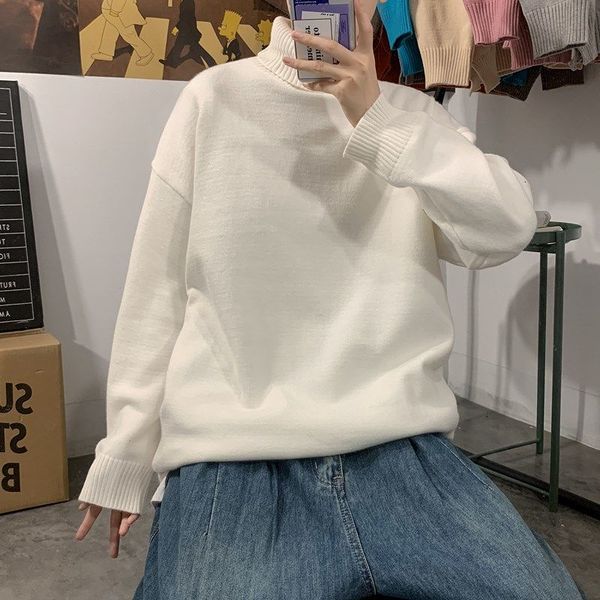 2021 new privathinker men's solid color autumn sweater winter woman thickened pullovers korean streetwear man turtleneck sweaters 5vpz, White;black
2021 new privathinker men's solid color autumn sweater winter woman thickened pullovers korean streetwear man turtleneck sweaters 5vpz, White;black