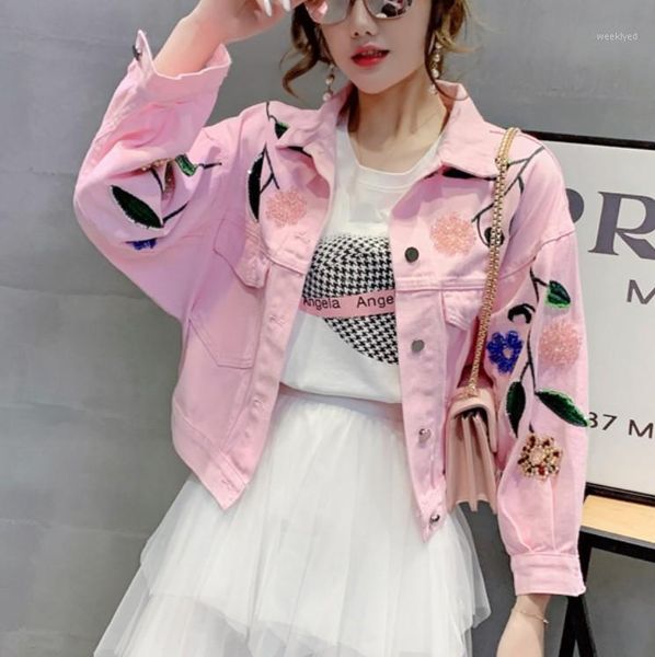 jeans jackets coats women 2020 spring autumn casual beading embroidered denim coat jaqueta feminina chaquetas mujer1, Black;brown
jeans jackets coats women 2020 spring autumn casual beading embroidered denim coat jaqueta feminina chaquetas mujer1, Black;brown
