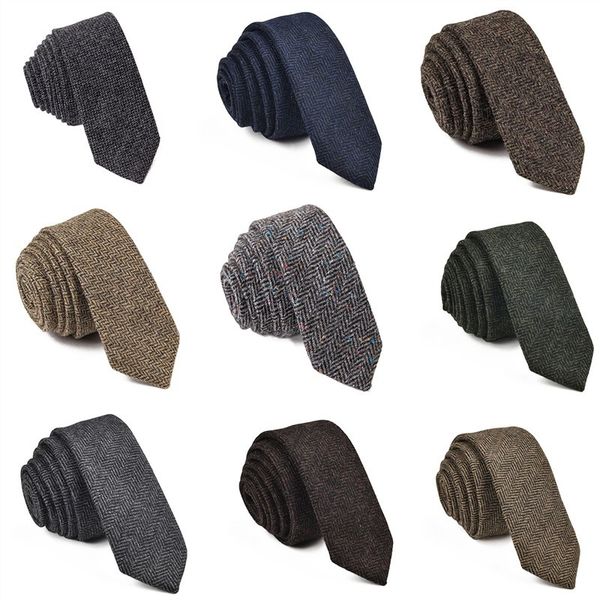 voboom tie for men wool blend herringbone necktie 8cm wedding party 06 201027, Blue;purple