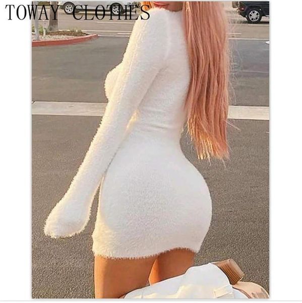 women o-neck plain long sleeve teddy bodycon dress fluffy skinny mini dresses, Black;gray
women o-neck plain long sleeve teddy bodycon dress fluffy skinny mini dresses, Black;gray