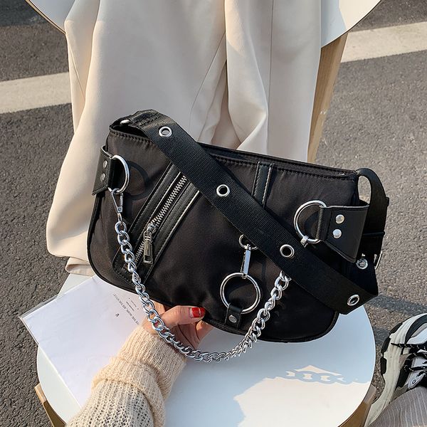 women's armpit bags 2021 spring and autumn new trend custom nylon cloth chain handle stick bag
women's armpit bags 2021 spring and autumn new trend custom nylon cloth chain handle stick bag