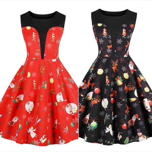 women's retro christmas dress ladies casual v-neck party dress christmas print1, Black;gray
women's retro christmas dress ladies casual v-neck party dress christmas print1, Black;gray