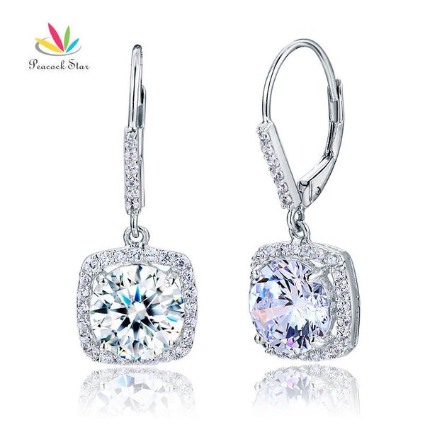 peacock star 2.5 carat round earrings solid 925 sterling silver bridal wedding dangle jewelry cfe8122 j190718, Golden;silver
peacock star 2.5 carat round earrings solid 925 sterling silver bridal wedding dangle jewelry cfe8122 j190718, Golden;silver