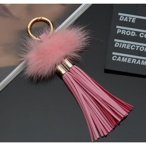 new leather tassels with mink fur ball key chain with two tassels for car keychain bag key ring jewelry eh815 f wmtale, Silver
new leather tassels with mink fur ball key chain with two tassels for car keychain bag key ring jewelry eh815 f wmtale, Silver