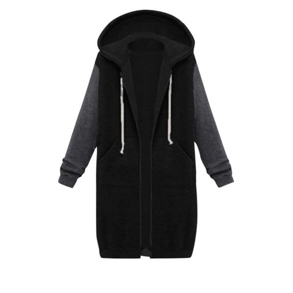 women's hoodies & sweatshirts women sweatshirt coat autumn winter casual fashion solid long jacket zipper pocket hooded sleeve coats d2, Black
women's hoodies & sweatshirts women sweatshirt coat autumn winter casual fashion solid long jacket zipper pocket hooded sleeve coats d2, Black