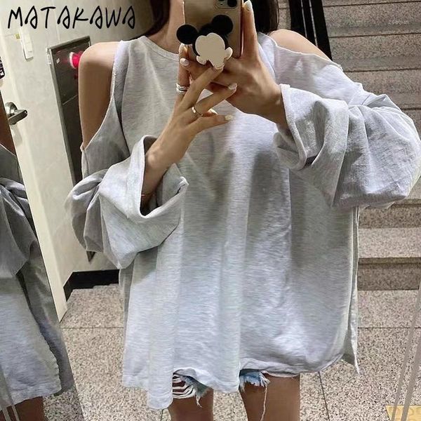 women's hoodies & sweatshirts matakawa loose sunscreen thin crew neck long sleeve women korean ins solid off shoulder back split sweats, Black
women's hoodies & sweatshirts matakawa loose sunscreen thin crew neck long sleeve women korean ins solid off shoulder back split sweats, Black