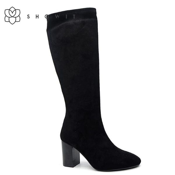 pretty lady knee high boots autumn fashion flock elasticated sock boots women's high square heel fall footwear for female, Black
pretty lady knee high boots autumn fashion flock elasticated sock boots women's high square heel fall footwear for female, Black