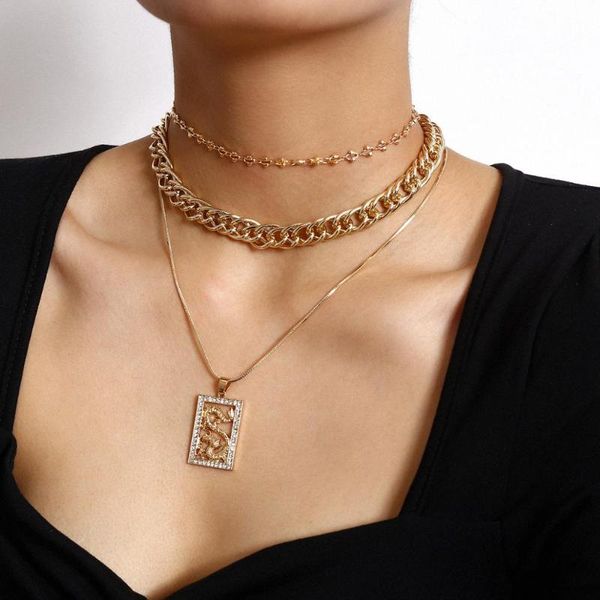 chains punk multilayer chain choker necklace statement chunky thick link cuban jewelry fashion metal dragon bead clavicle t, Silver
chains punk multilayer chain choker necklace statement chunky thick link cuban jewelry fashion metal dragon bead clavicle t, Silver