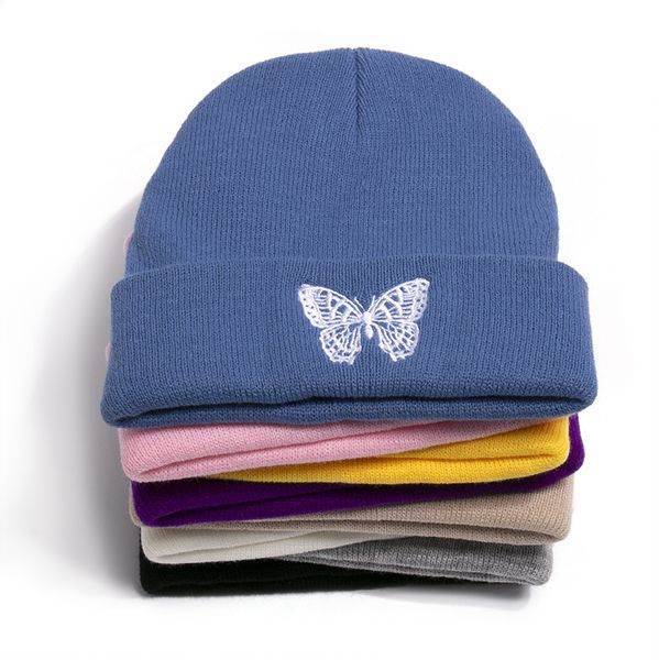autumn casual black beanies hats for women men butterfly embroidery winter cap warm knitted hip hop beanie hat, Blue;gray
autumn casual black beanies hats for women men butterfly embroidery winter cap warm knitted hip hop beanie hat, Blue;gray