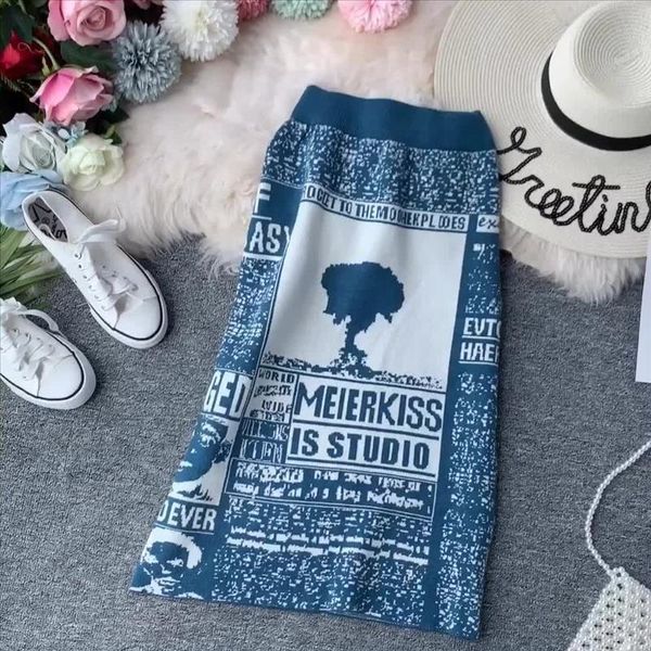 women's autumn skirt knit letters split winter thick soft midi pencil skirts japan girl harajuku woman faldas female ls153, Black
women's autumn skirt knit letters split winter thick soft midi pencil skirts japan girl harajuku woman faldas female ls153, Black
