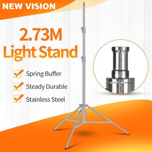 stainless steel 2.73m heavy duty light stand tripod with for p studio softbox video flash umbrellas reflector lighting1
stainless steel 2.73m heavy duty light stand tripod with for p studio softbox video flash umbrellas reflector lighting1