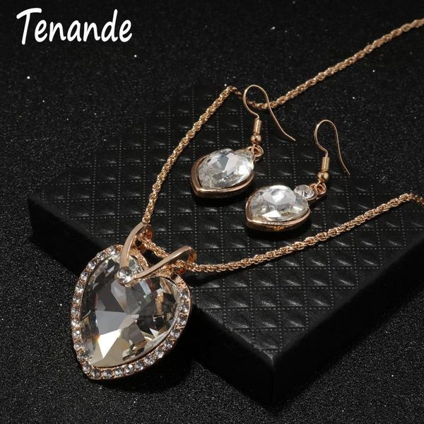 tenande gorgeous big statement crystal love heart necklaces earrings for women bridal wedding jewelry sets gold color collier, Silver
tenande gorgeous big statement crystal love heart necklaces earrings for women bridal wedding jewelry sets gold color collier, Silver