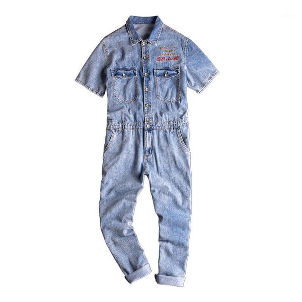 summer denim overall with short sleeve jacket single breasted work suit male loose long jeans jumpsuit men's bib overalls jeans1, Blue
summer denim overall with short sleeve jacket single breasted work suit male loose long jeans jumpsuit men's bib overalls jeans1, Blue
