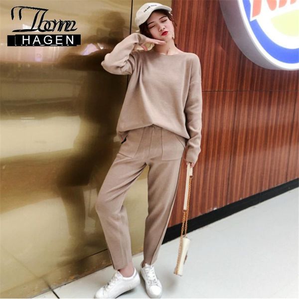 tom hagen women suit warm cashmere autumn sport suit sweater two piece knitted set casual tracksuit elegant jogger set sweatsuit 201119, White
tom hagen women suit warm cashmere autumn sport suit sweater two piece knitted set casual tracksuit elegant jogger set sweatsuit 201119, White