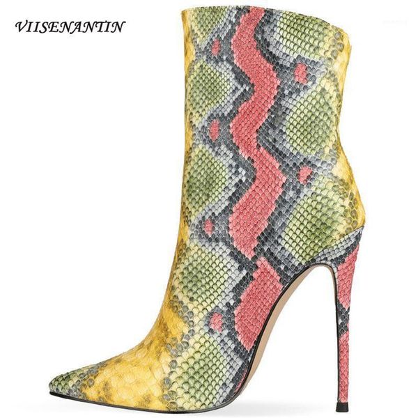 boots color python pattern cool personality trendy european american style foreign women pointed toe stiletto ankle boots1, Black
boots color python pattern cool personality trendy european american style foreign women pointed toe stiletto ankle boots1, Black