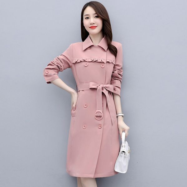 2021 new spring female loose double breasted classic oversize long trench coat with chic korean women's blouse vptu, Black;brown
2021 new spring female loose double breasted classic oversize long trench coat with chic korean women's blouse vptu, Black;brown